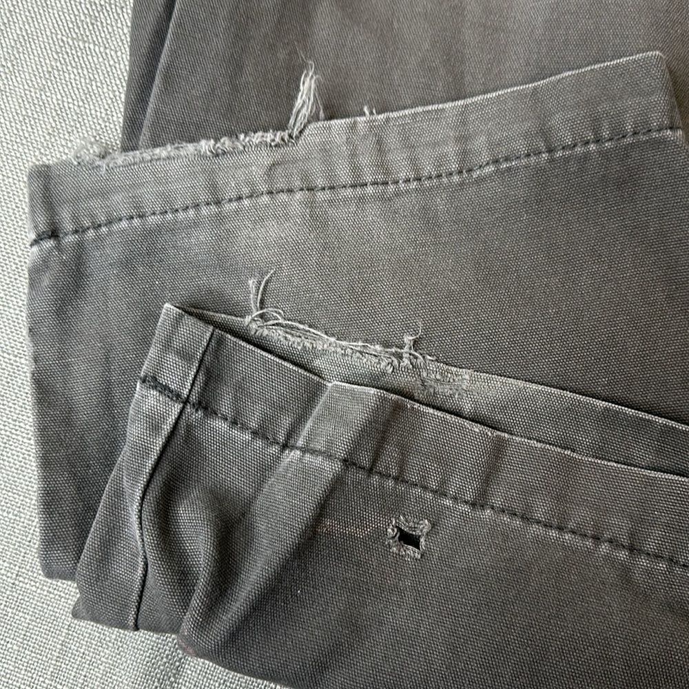 Weatherproof Pants 32 x 30 Black Steel Chino Fade *Distressed* Flap Pockets - Picture 5 of 10